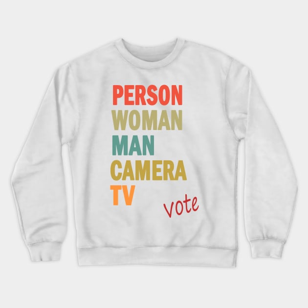 Person Woman Man Camera TV Crewneck Sweatshirt by valentinahramov